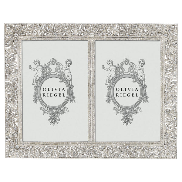 Load image into Gallery viewer, Olivia Riegel Silver Windsor 4" x 6" Double Frame
