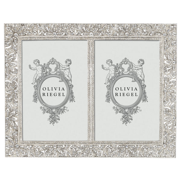 Load image into Gallery viewer, Olivia Riegel Silver Windsor 4&quot; x 6&quot; Double Frame
