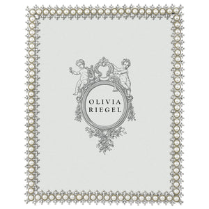 Olivia Riegel Silver Crystal & Pearl 8" x 10" Frame