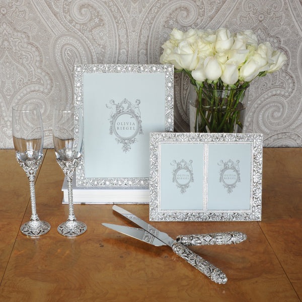 Load image into Gallery viewer, Olivia Riegel Silver Windsor 4" x 6" Double Frame
