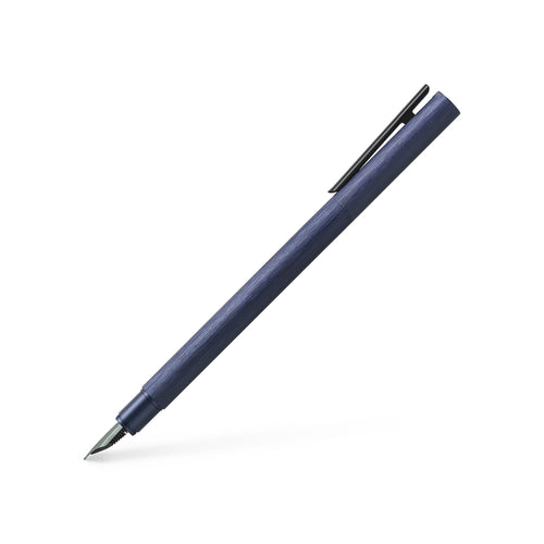 Faber-Castell NEO Slim Fountain Pen, Aluminum Dark Blue
