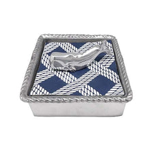 Load image into Gallery viewer, Mariposa Nantucket Whale Rope Napkin Box