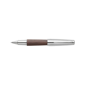 Faber-Castell e-motion Wood and Chrome Rollerball - Dark Brown