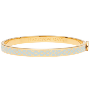Halcyon Days "Skinny Salamander Forget-Me-Not Blue & Gold" Bangle