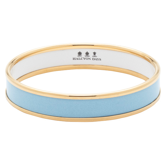 Load image into Gallery viewer, Halcyon Days &quot;Forget-Me-Not Blue &amp; Gold&quot; Bangle
