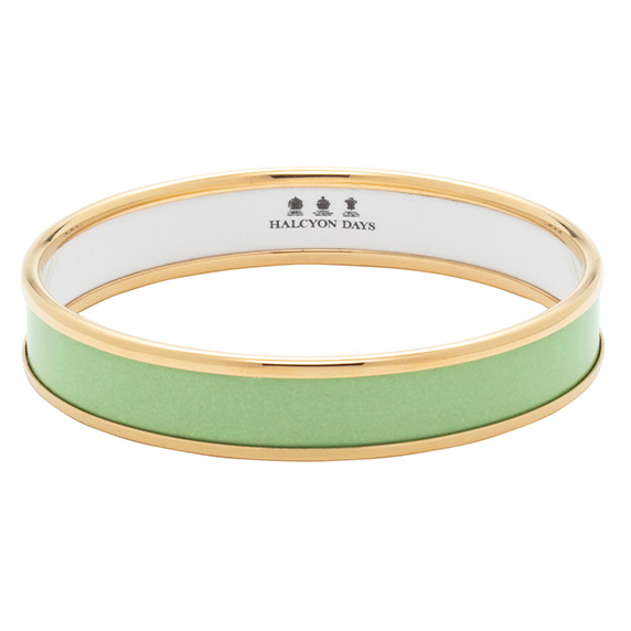 Load image into Gallery viewer, Halcyon Days &quot;Meadow Green &amp; Gold&quot; Bangle
