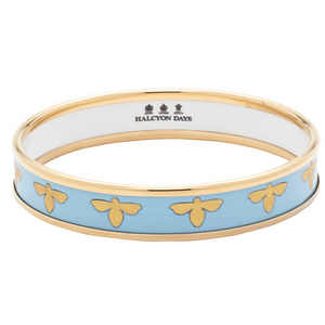 Halcyon Days "Bee on Forget-Me-Not Blue" Bangle