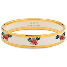 Load image into Gallery viewer, Halcyon Days &quot;Holiday Bells on Ivory&quot; Bangle