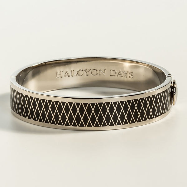 Load image into Gallery viewer, Halcyon Days &quot;Parterre Black &amp; Palladium&quot; Bangle
