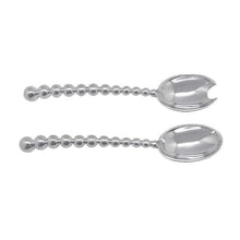 Load image into Gallery viewer, Mariposa Pearled Large Salad Servers