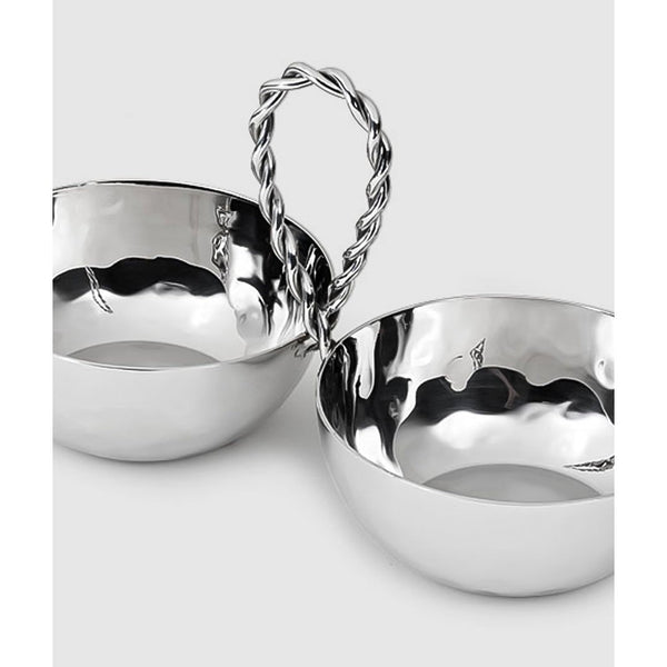 Load image into Gallery viewer, Mary Jurek Design Paloma 2 Bowl Set with Braided Wire 9&quot;L
