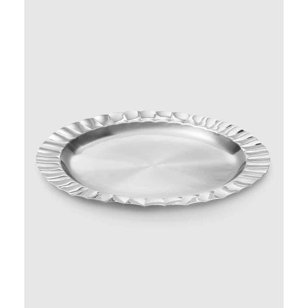 Load image into Gallery viewer, Mary Jurek Design Silhouette Scalloped Round Tray 15&quot;
