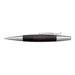 Faber-Castell e-motion Wood and Chrome Propelling Pencil - Dark Brown