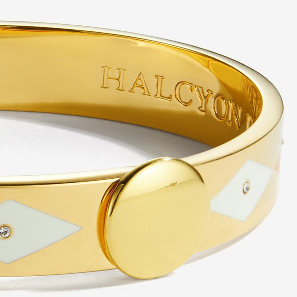 Load image into Gallery viewer, Halcyon Days &quot;Sparkle Orange Cream &amp; Gold&quot; Bangle
