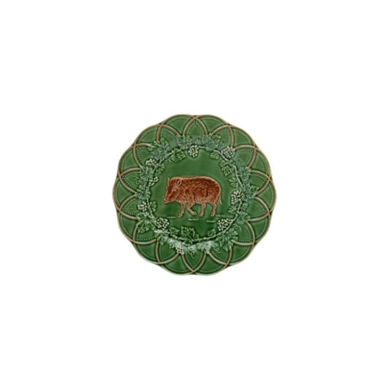 Bordallo Pinheiro Woods Snack Plate Boar, Set of 4