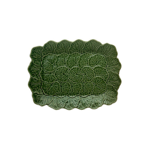 Bordallo Pinheiro Geranium Relief Platter 39 Green