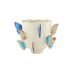 Bordallo Pinheiro Cloudy Butterflies By Cláudia Schiffer Vase 9"