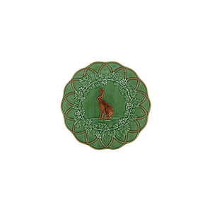 Bordallo Pinheiro Woods Snack Plate Hare, Set of 4