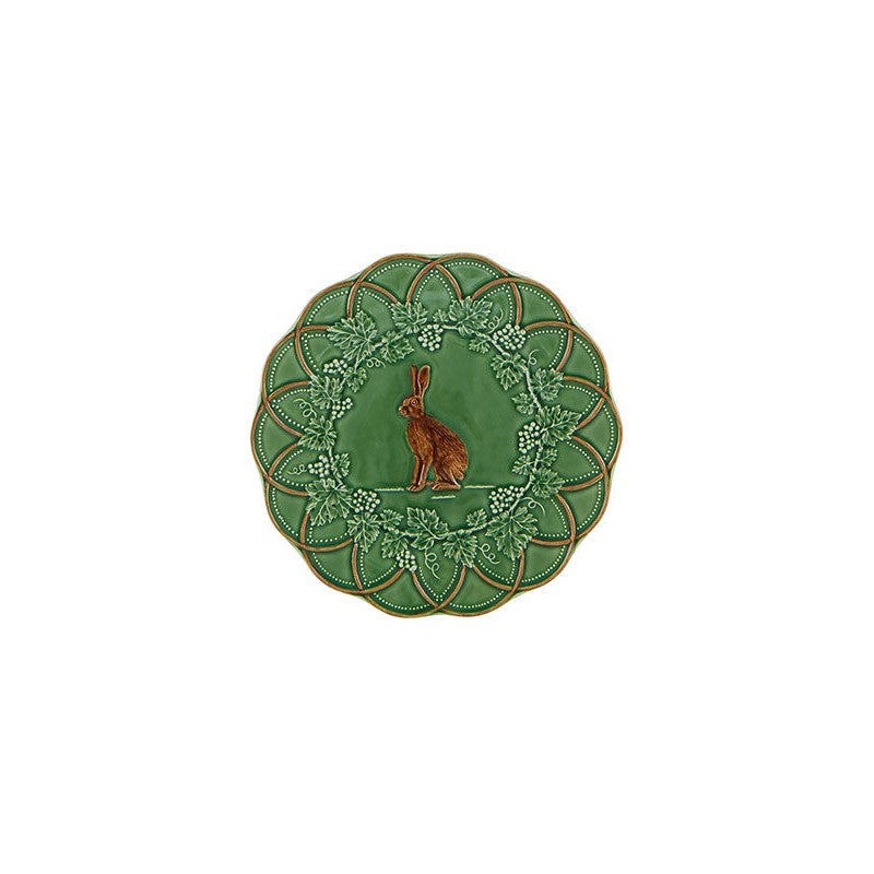 Bordallo Pinheiro Woods Snack Plate Hare, Set of 4