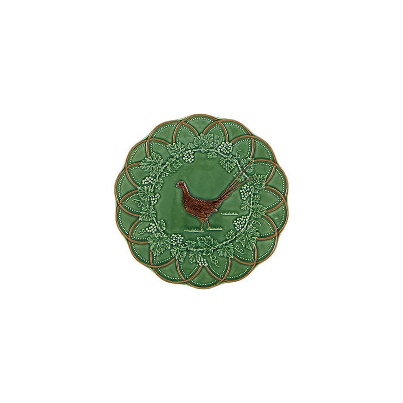 Bordallo Pinheiro Woods Snack Plate Pheasant, Set of 4