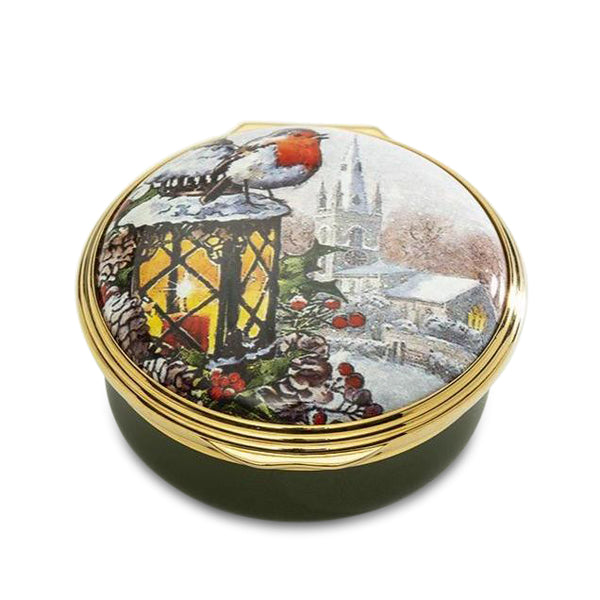 Load image into Gallery viewer, Halcyon Days &quot;Christmas Robin&quot; Enamel Box

