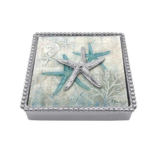 Mariposa Spiny Starfish Beaded Napkin Box
