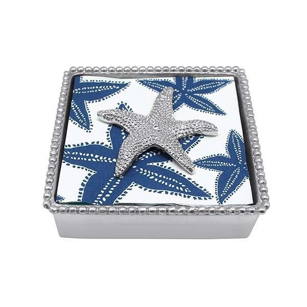 Load image into Gallery viewer, Mariposa Starfish Beaded Napkin Box
