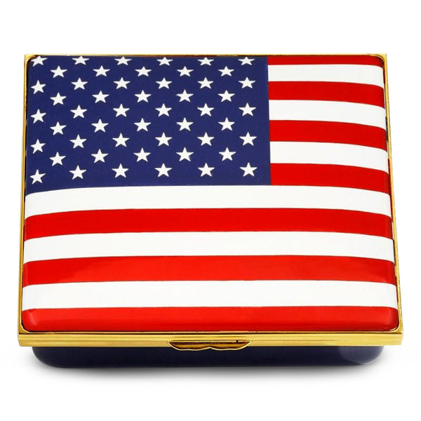 Load image into Gallery viewer, Halcyon Days &quot;The Stars &amp; Stripes&quot; Enamel Box
