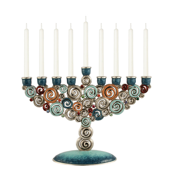 Load image into Gallery viewer, Quest Collection Swirls Menorah - HP
