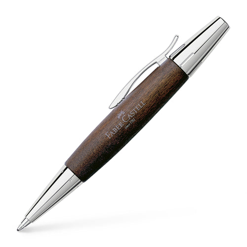 Faber-Castell e-motion Ballpoint Pen - Pearwood Dark Brown