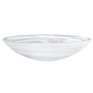 Mariposa White Alabaster Serving Bowl