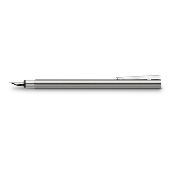 Load image into Gallery viewer, Faber-Castell NEO Slim Fountain Pen, Polished Stainless Steel
