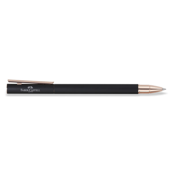 Load image into Gallery viewer, Faber-Castell NEO Slim Rollerball Pen - Black Matte and Rose Gold
